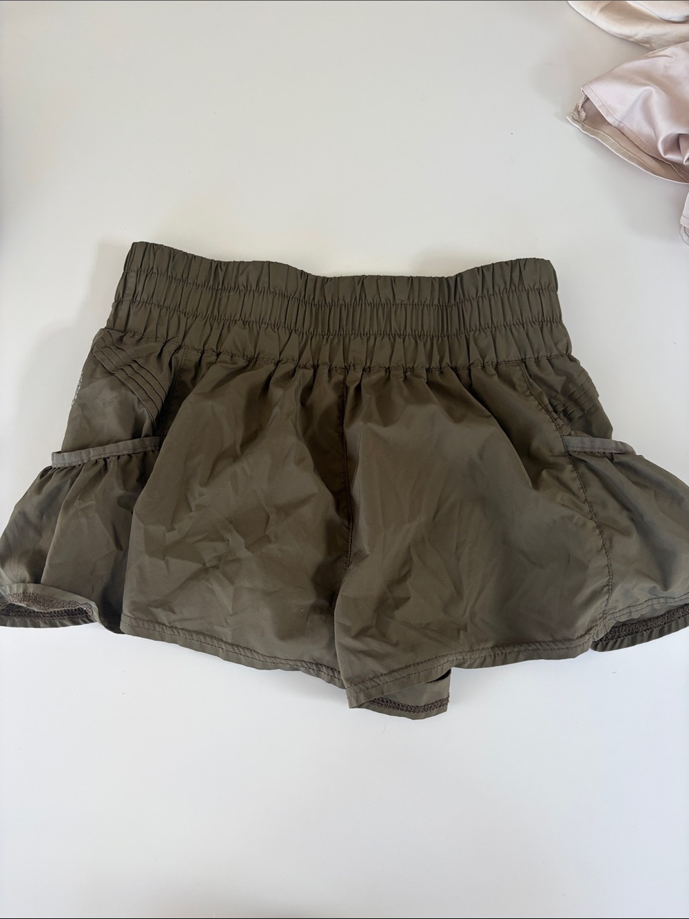 FP Movement Get Your Flirt On Shorts- Olive Green - Picture 2 of 3